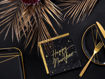 Picture of NAPKINS HAPPY NEW YEAR BLACK 33X33CM